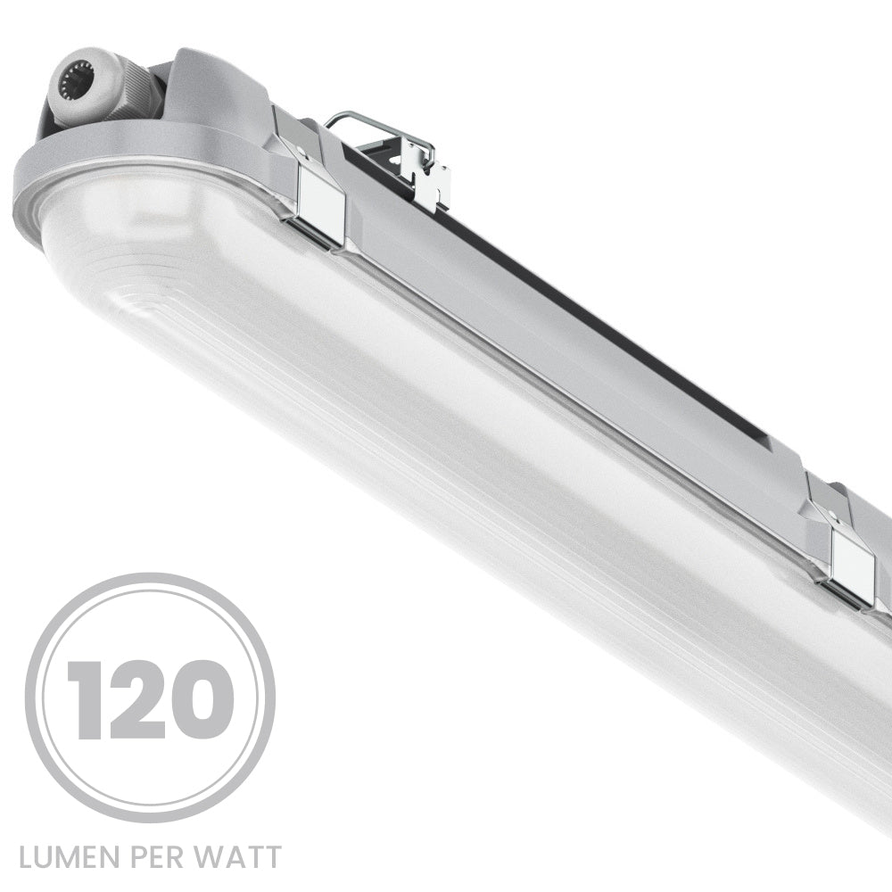 BATTERSEA Non-Corrosive LED Batten Light | 6ft Single 4800lm | CCT Tri-Colour & Multi Wattage | IP66 | Standard