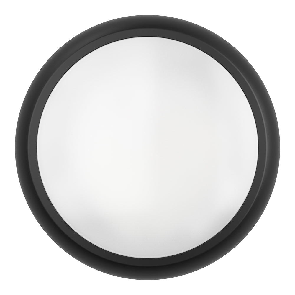 EUSTON CE3X5 |Round Bulkhead Light Fitting | LED Multi Wattage 8-16W | CCT 5-Colour | IP65 | 3hr Emergency | Black