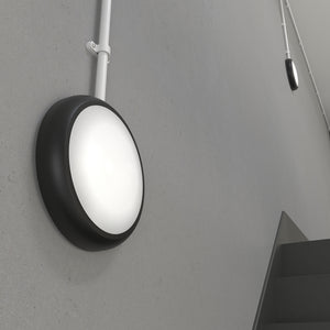 EUSTON CE3X5 |Round Bulkhead Light Fitting | LED Multi Wattage 8-16W | CCT 5-Colour | IP65 | 3hr Emergency | Black