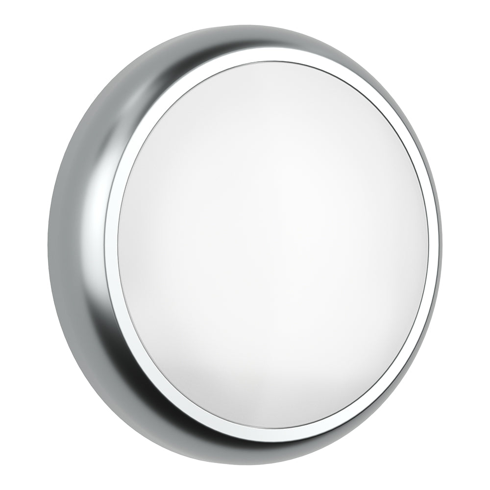 EUSTON CE3X5 | Round Bulkhead Light Fitting | LED Multi Wattage 8-16W | CCT 5-Colour | IP65 | 3hr Emergency | Chrome