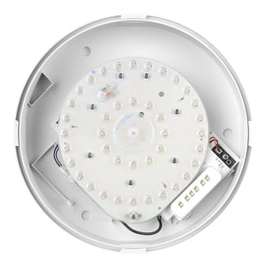 EUSTON CE3X5 | Round Bulkhead Light Fitting | LED Multi Wattage 8-16W | CCT 5-Colour | IP65 | 3hr Emergency | Chrome