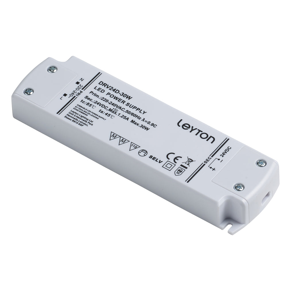 Compact LED Driver Power Supply for LED Tape | 24V 30W | JB6 Junction Block