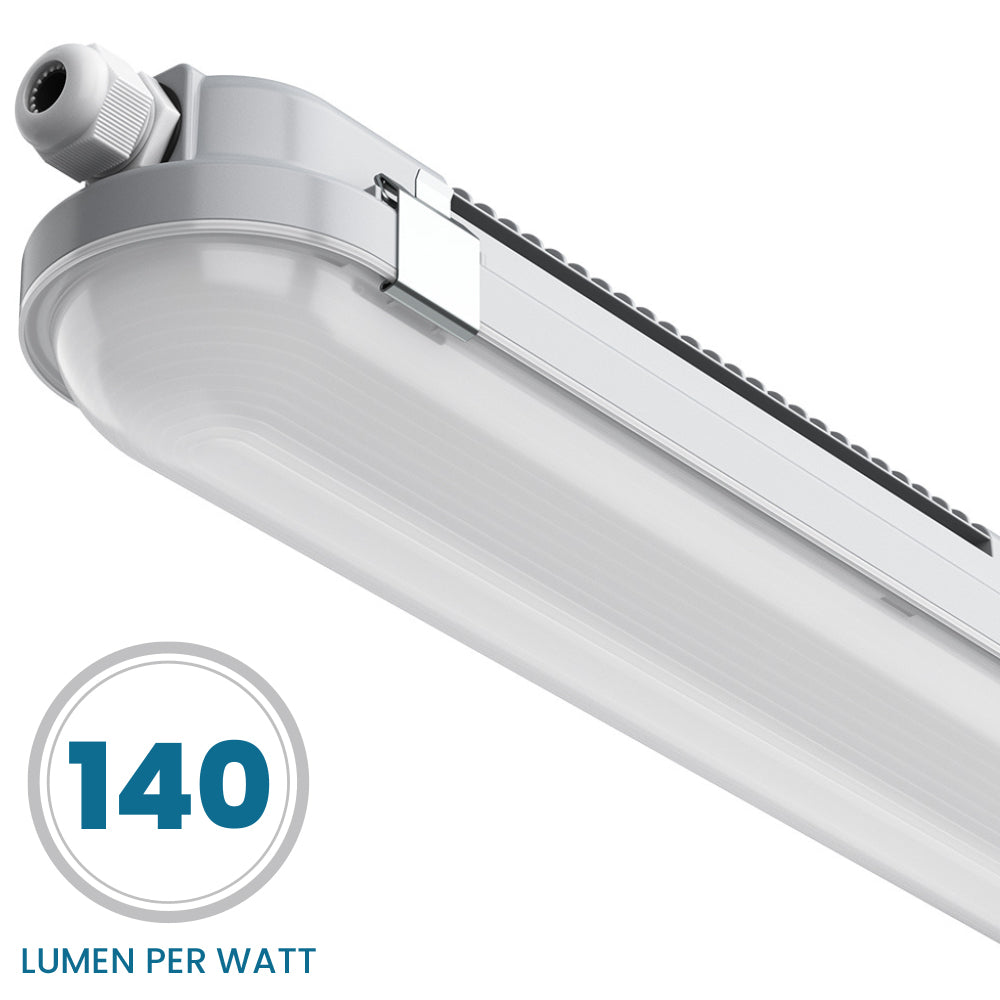 TORO Non-Corrosive LED Batten Light | 5ft High Lumen 7000lm | CCT Tri-Colour & Multi Wattage | IP65 | Corridor Function