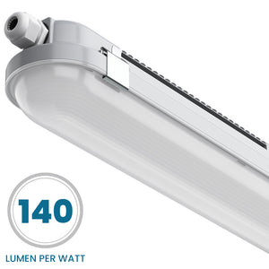 TORO Non-Corrosive LED Batten Light | 5ft High Lumen 7000lm | CCT Tri-Colour & Multi Wattage | IP65 | Corridor Function