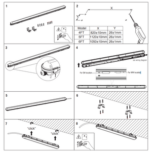 TORO Non-Corrosive LED Batten Light | 5ft High Lumen 7000lm | CCT Tri-Colour & Multi Wattage | IP65 | Corridor Function