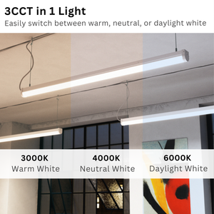 VALA LED Batten Light | 5ft 4480lm | CCT Tri-Colour & Multi Wattage | IP20 | Corridor