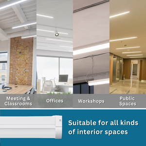 VALA LED Batten Light | 5ft 4480lm | CCT Tri-Colour & Multi Wattage | IP20 | Corridor