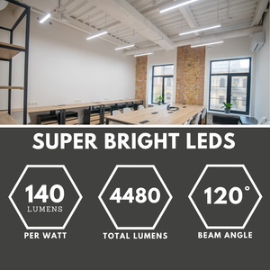 VALA LED Batten Light | 5ft 4480lm | CCT Tri-Colour & Multi Wattage | IP20 | Corridor