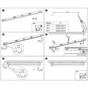 VALA LED Batten Light | 5ft 4480lm | CCT Tri-Colour & Multi Wattage | IP20 | Corridor